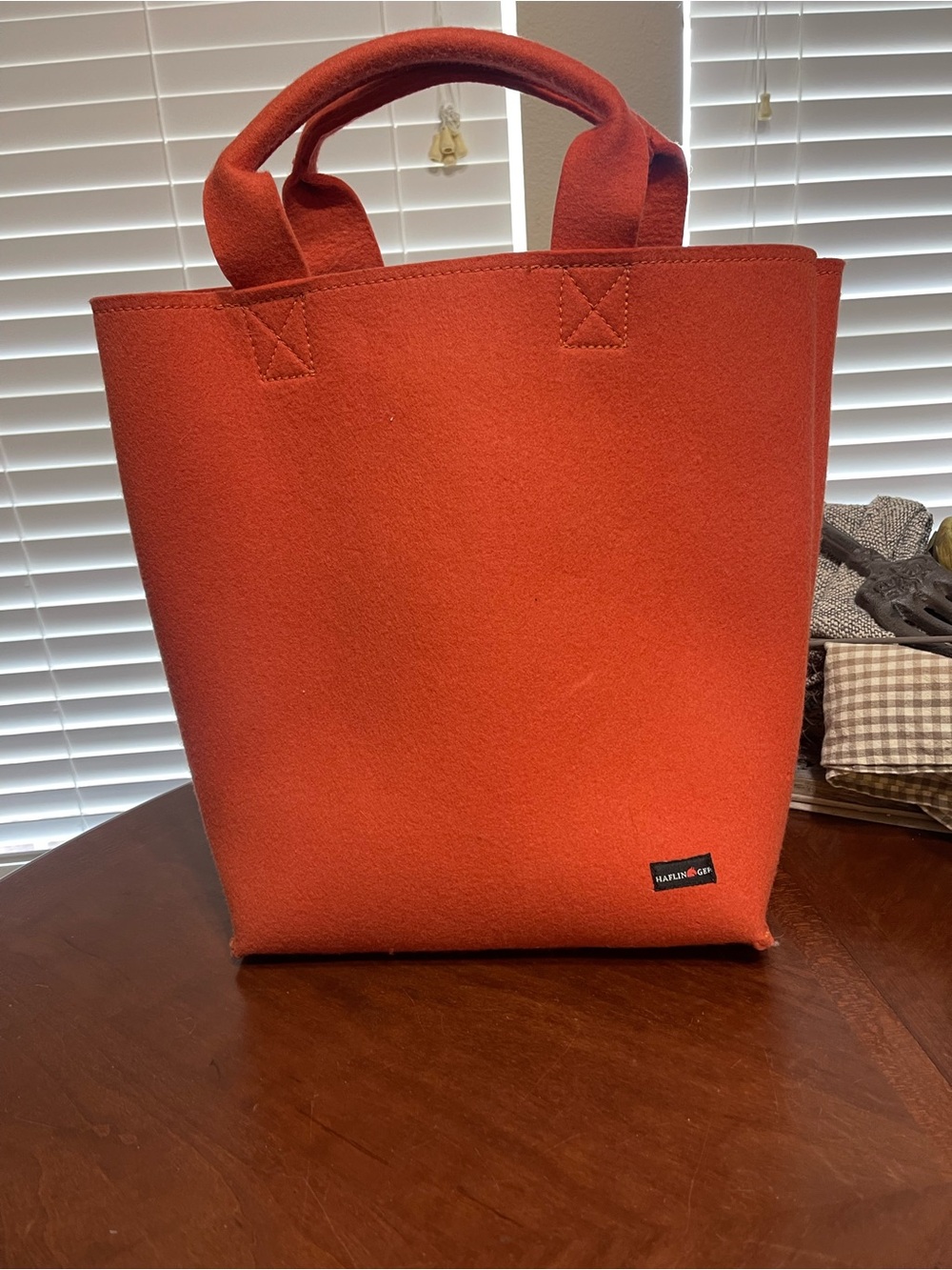 Haflinger wool felt tote large shopper
